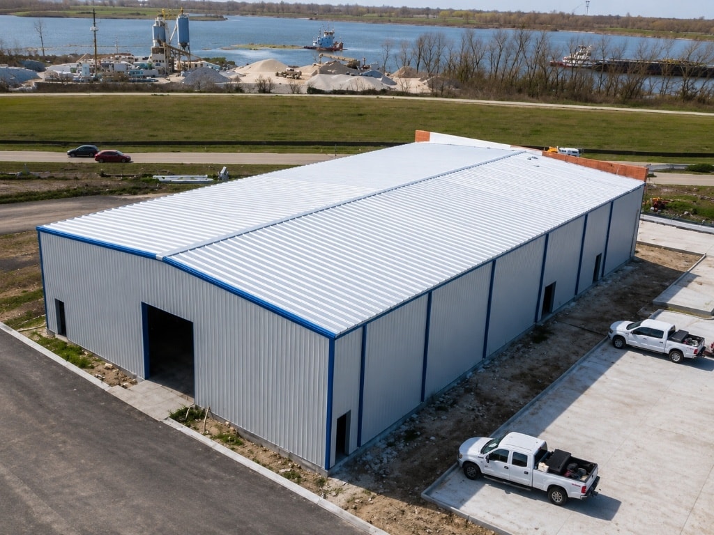 Insulated steel logistics and distribution warehouse facility