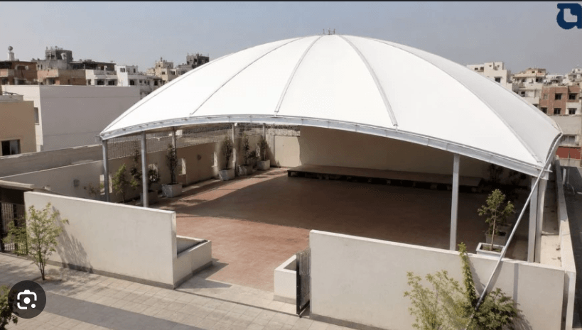 Walkway and entrance canopy structure